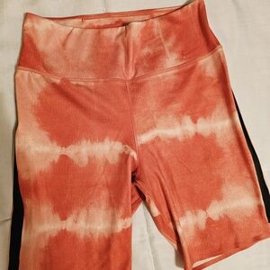 Tie-Dye Orange and White Shorts